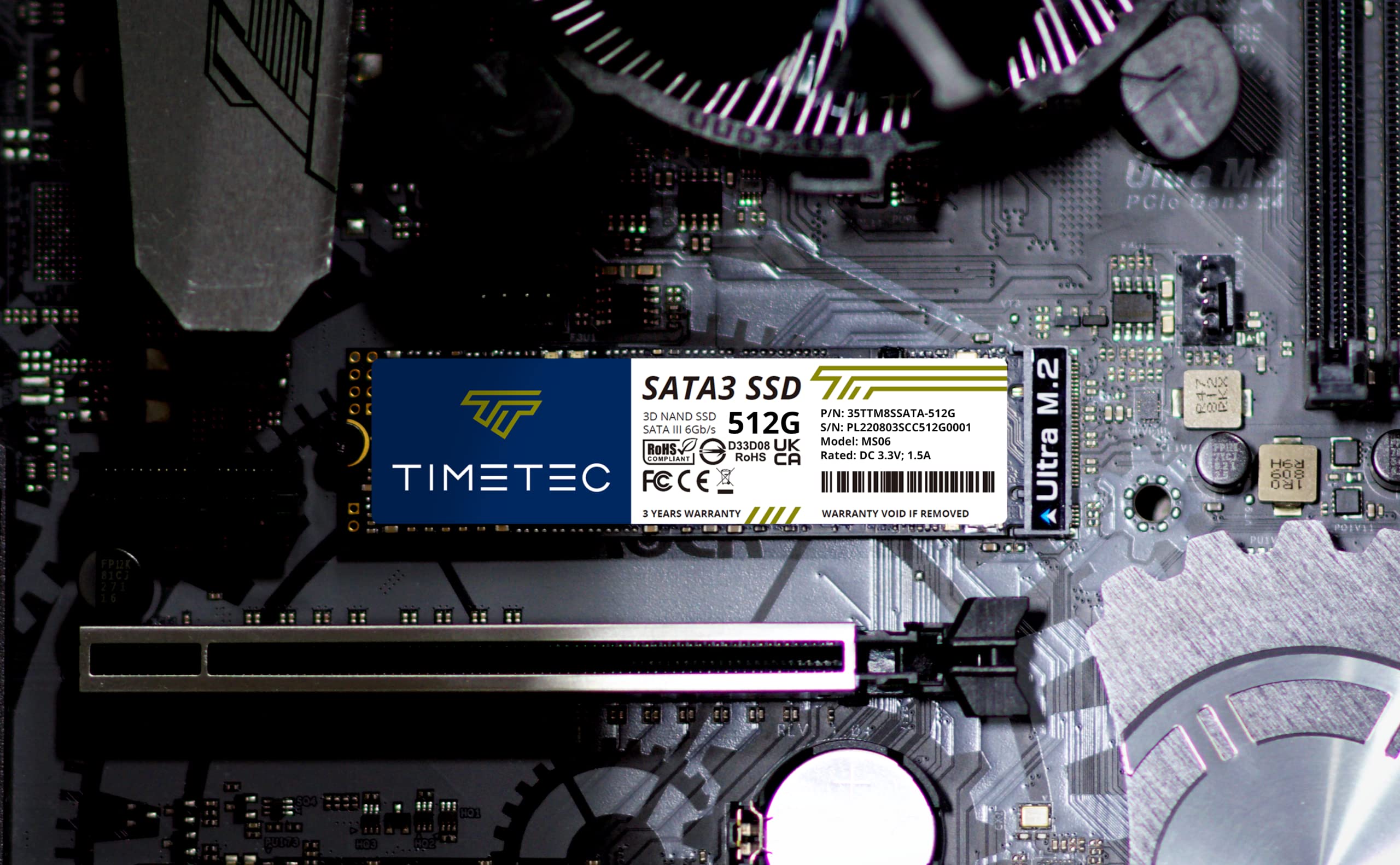 Amazon | Timetec 512GB SSD 3D NAND TLC SATA III 6Gb/s M.2 2280
